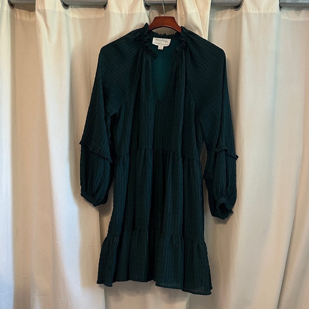 Mare Mare x anthropologie dark teal green dress